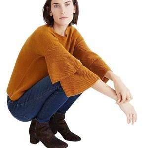 Madewell Mustard Cowl Sweater, Size S
